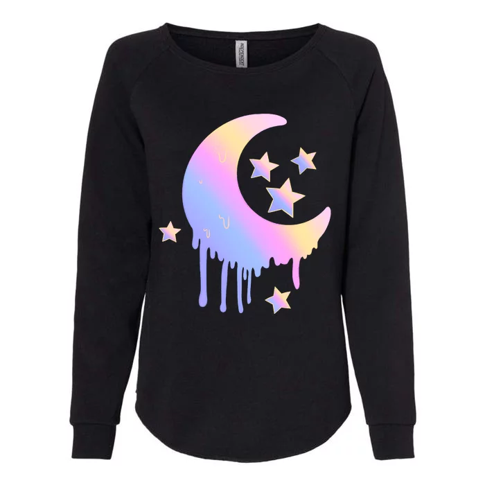 Colorful Moon And Stars Space Womens California Wash Sweatshirt