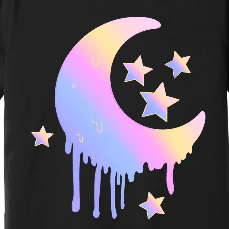 Colorful Moon And Stars Space Premium T-Shirt