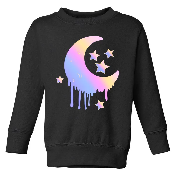 Colorful Moon And Stars Space Toddler Sweatshirt