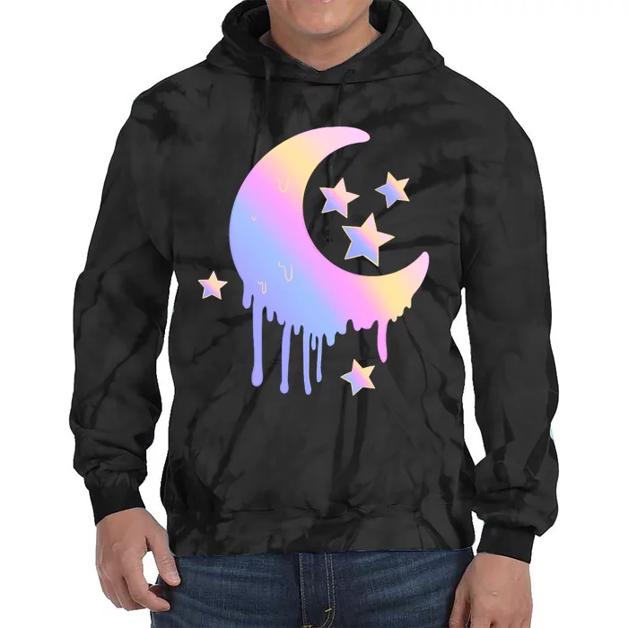 Colorful Moon And Stars Space Tie Dye Hoodie