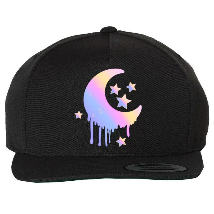 Colorful Moon And Stars Space Wool Snapback Cap