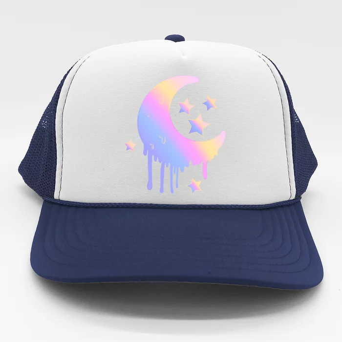 Colorful Moon And Stars Space Trucker Hat