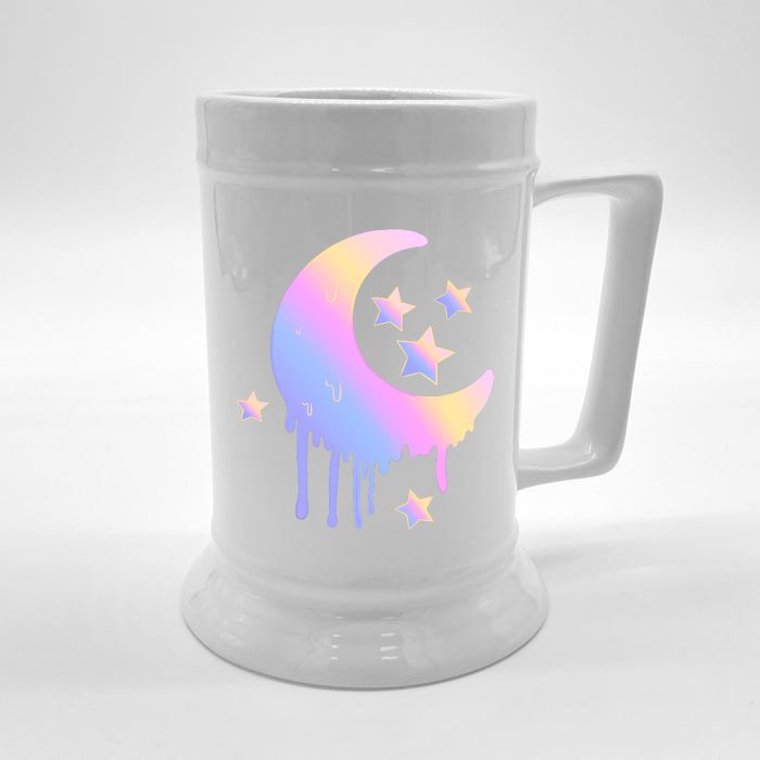 Colorful Moon And Stars Space Front & Back Beer Stein