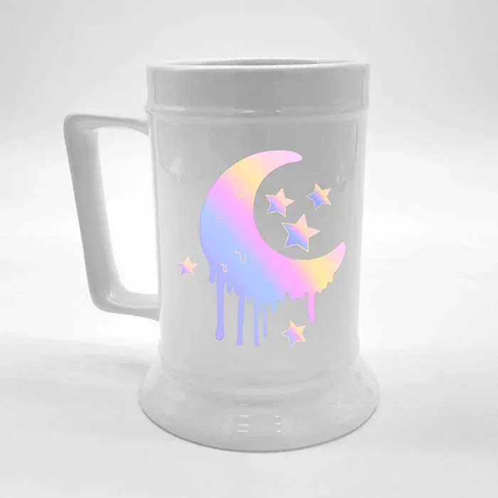 Colorful Moon And Stars Space Front & Back Beer Stein