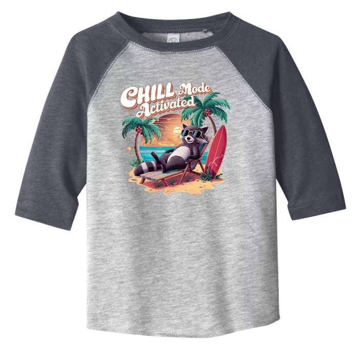 Chill Mode Activated Funny Raccoon Stay Trashy Vacay Vibe Cute Gift Toddler Fine Jersey T-Shirt