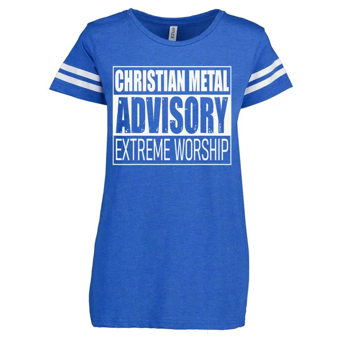 Christian Metal Advisory Extreme Worship Enza Ladies Jersey Football T-Shirt