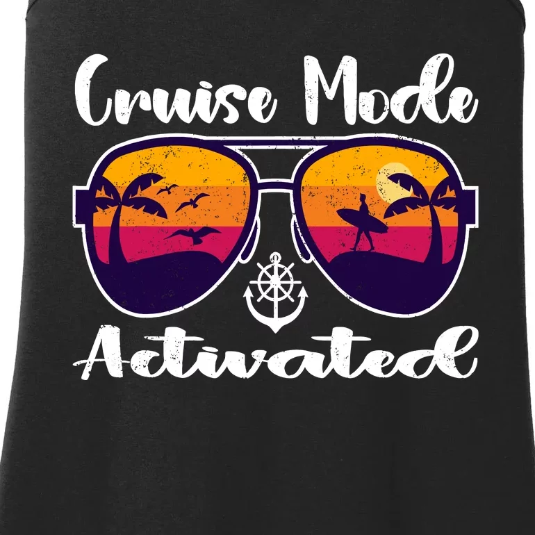 Cruise Mode Activated Vacation Funny Family Matching Group Ladies Essential Tank