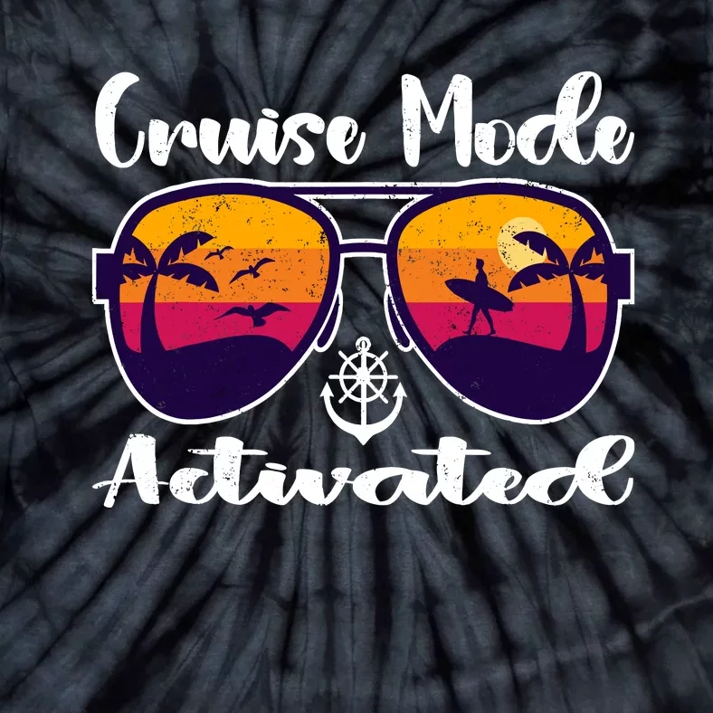 Cruise Mode Activated Vacation Funny Family Matching Group Tie-Dye T-Shirt