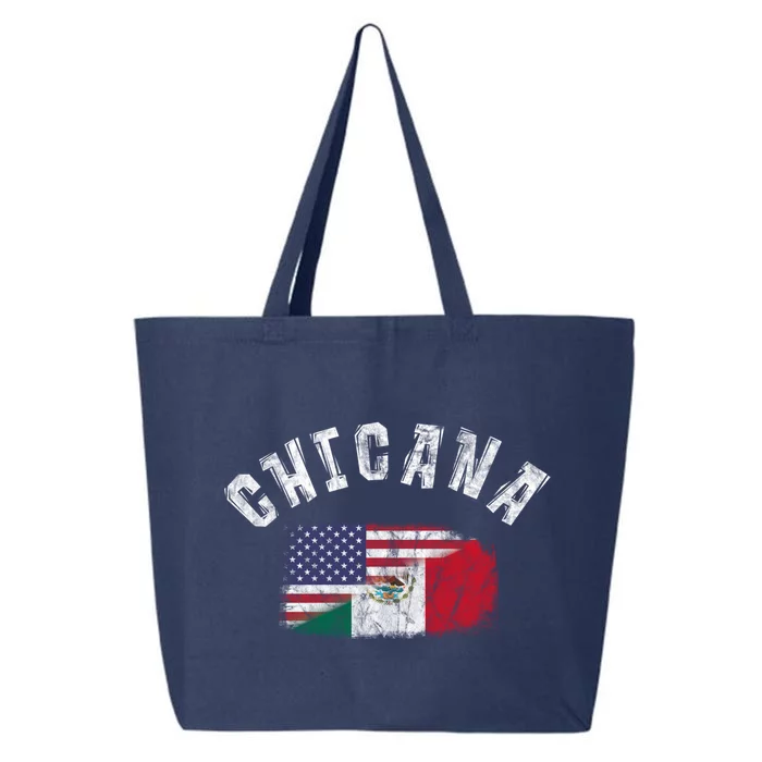 Chicana Mexican American Flag Mexico United States Latina Meaningful Gift 25L Jumbo Tote