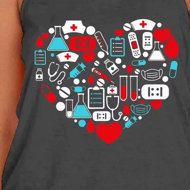 Certified Medical Assistant Heart Nurse Week Doctor Women's Knotted Racerback Tank