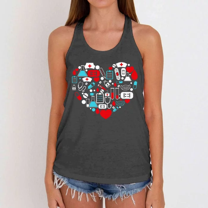 Certified Medical Assistant Heart Nurse Week Doctor Women's Knotted Racerback Tank