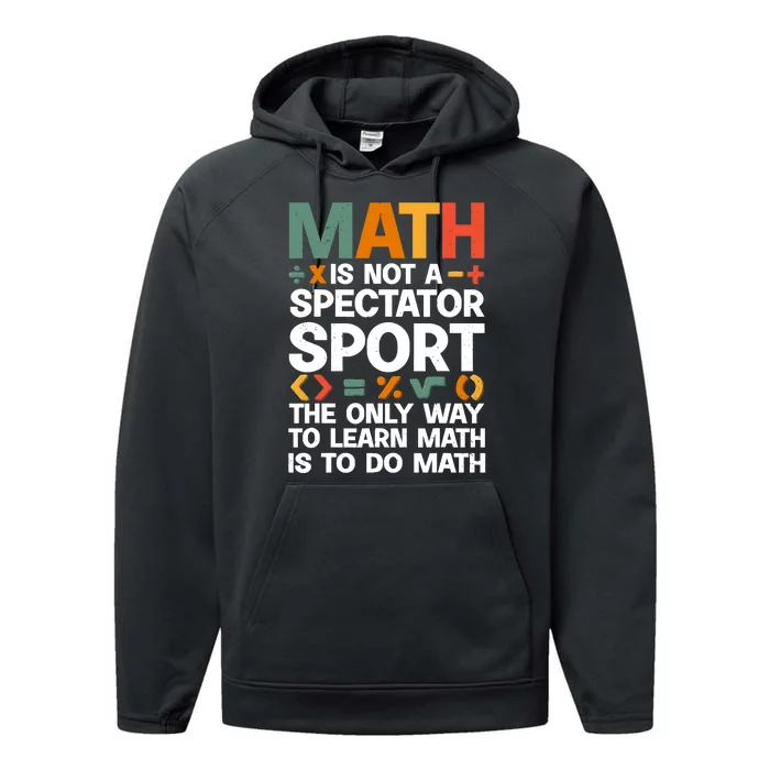 Cool Math Art For Wo Mathematics Number Math Lovers Performance Fleece Hoodie