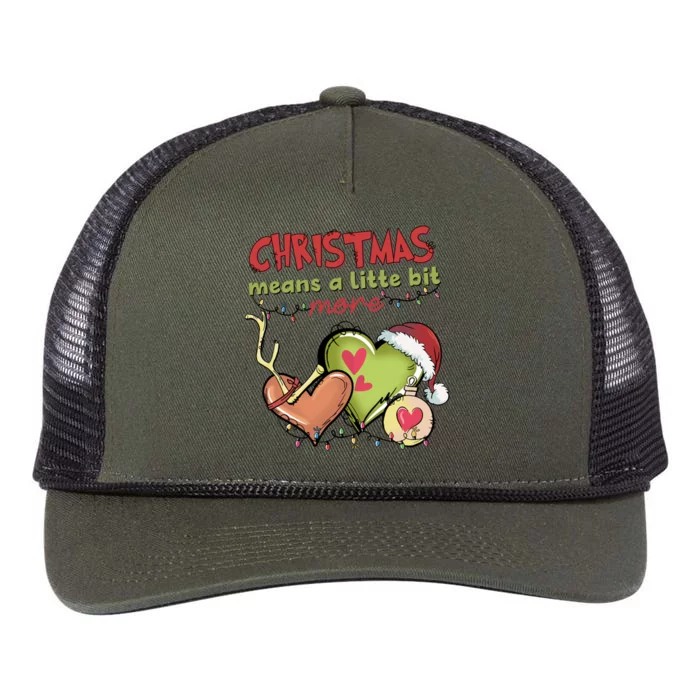 Christmas Means A Little Bit More Matching Family Christmas Gift Retro Rope Trucker Hat Cap