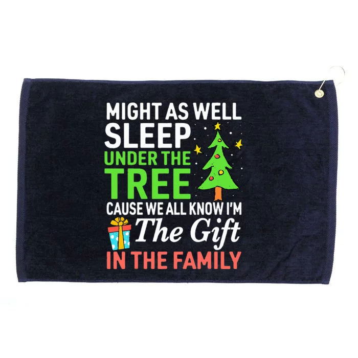 Christmas Might As Well Sleep Under the Tree Grommeted Golf Towel