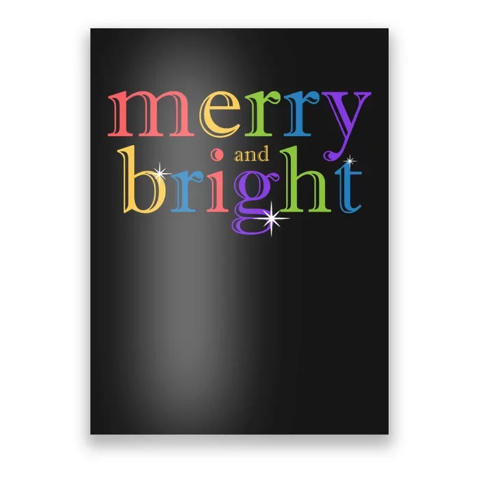 Colorful Merry And Bright Christmas Poster