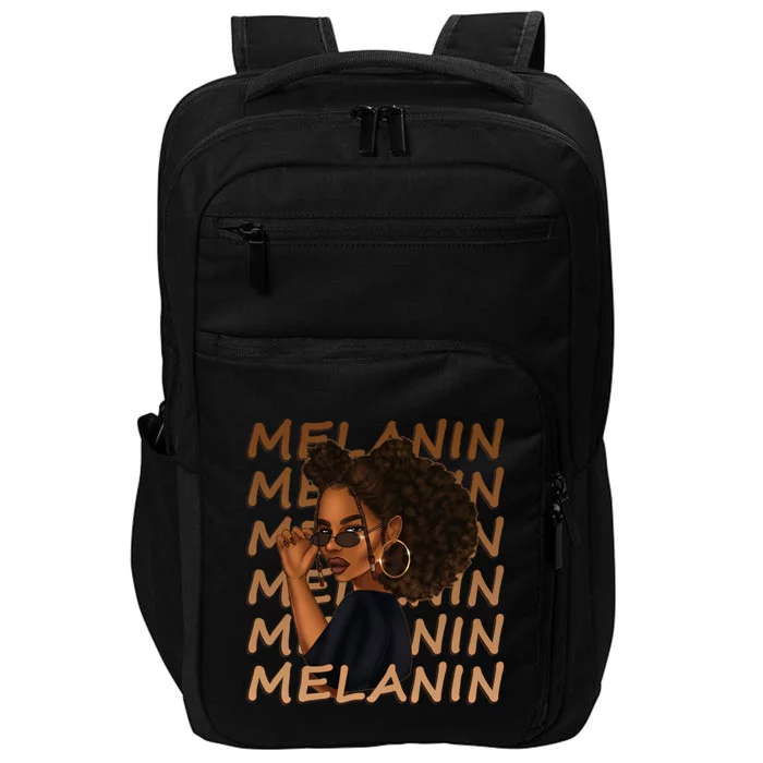 Cute Melanin Afro Natural Hair Queen Black Magic Gift Cute Gift Impact Tech Backpack