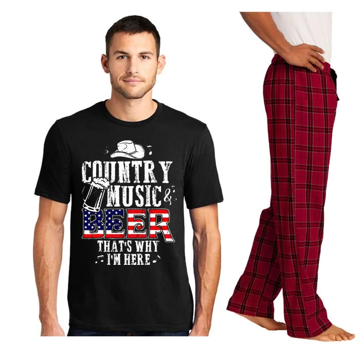 Country Music And Beer ThatS Why IM Here Pajama Set