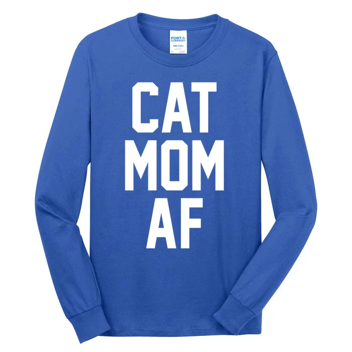 Cat Mom Af Gift For Cat Moms Of Kitties Tall Long Sleeve T-Shirt