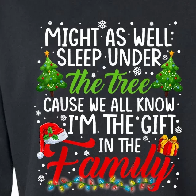 Christmas Might As Well Sleep Under The Tree Cropped Pullover Crew