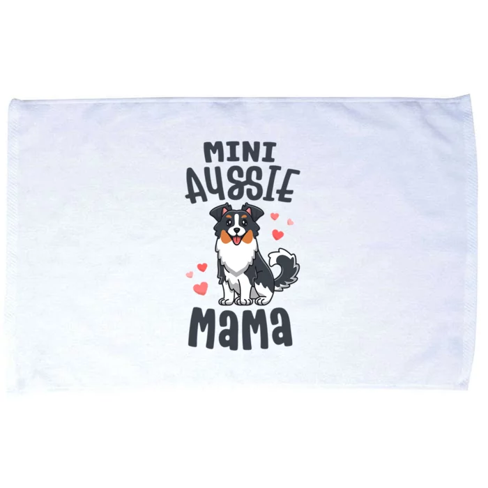 Cute Mini Aussie Mama Gift For Any Dog Lover Microfiber Hand Towel