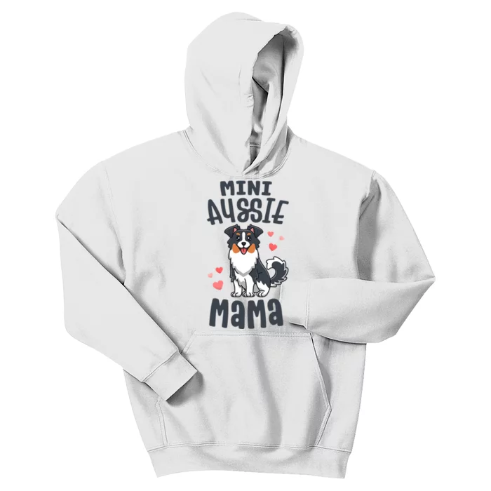 Cute Mini Aussie Mama Gift For Any Dog Lover Kids Hoodie