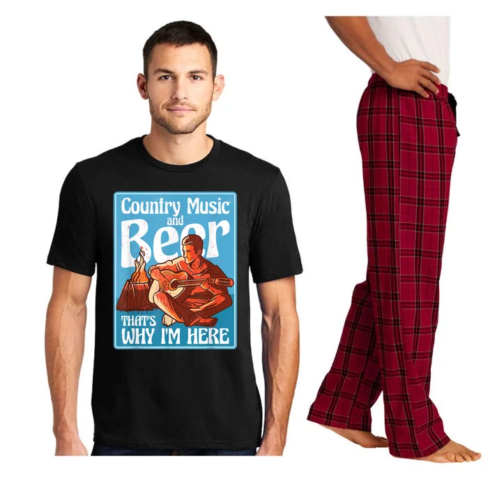 Country Music And Beer That's Why I'm Here Country Music Pajama Set