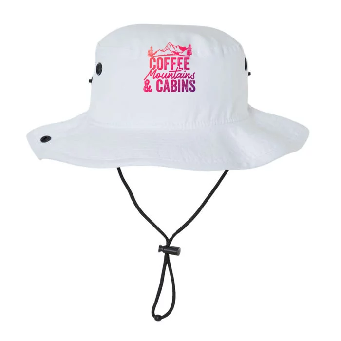 Coffee Mountains And Cabins Skiing Snowboarding Funny Gift Legacy Cool Fit Booney Bucket Hat