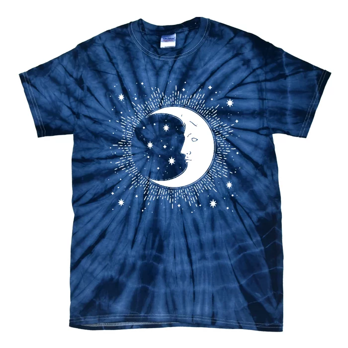 Crescent Moon And Stars Tie-Dye T-Shirt