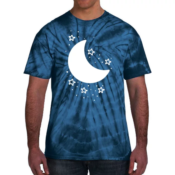 Cool Moon And Stars Night Tie-Dye T-Shirt