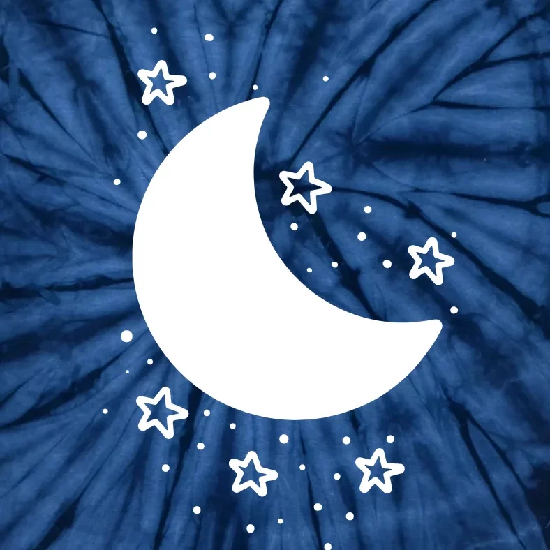 Cool Moon And Stars Night Tie-Dye T-Shirt