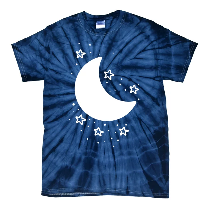 Cool Moon And Stars Night Tie-Dye T-Shirt