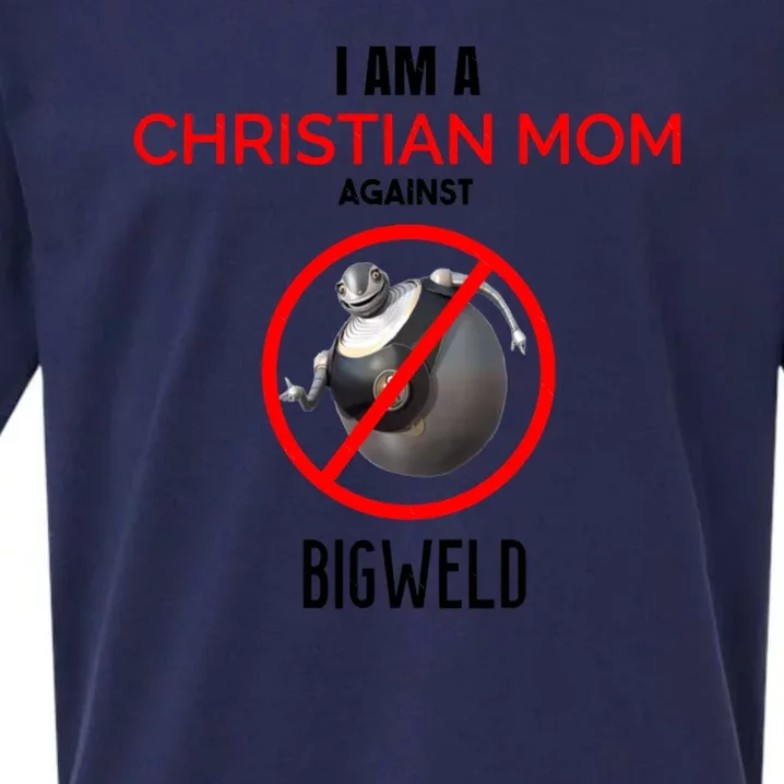 Christian Mom Against Bigweld Sueded Cloud Jersey T-Shirt