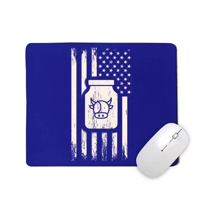 Cow Milk And Usa / American Flag For Dairy Farmer And Milk Lover Great Gift Mousepad