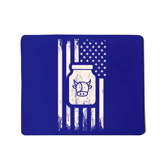 Cow Milk And Usa / American Flag For Dairy Farmer And Milk Lover Great Gift Mousepad