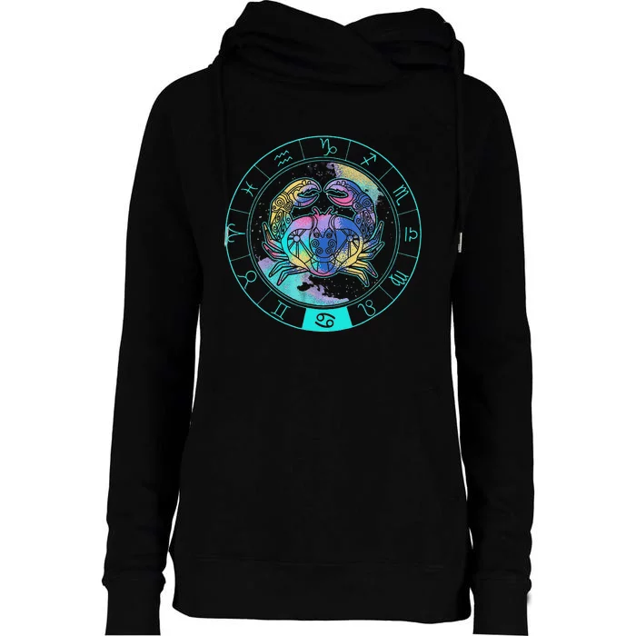 Cancer Moonchild Astrology Zodiac Horoscope Womens Funnel Neck Pullover Hood