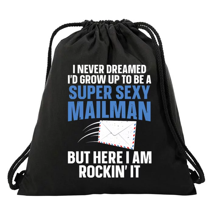 Cool Mailman Art For Postal Worker Post Office Mail Drawstring Bag