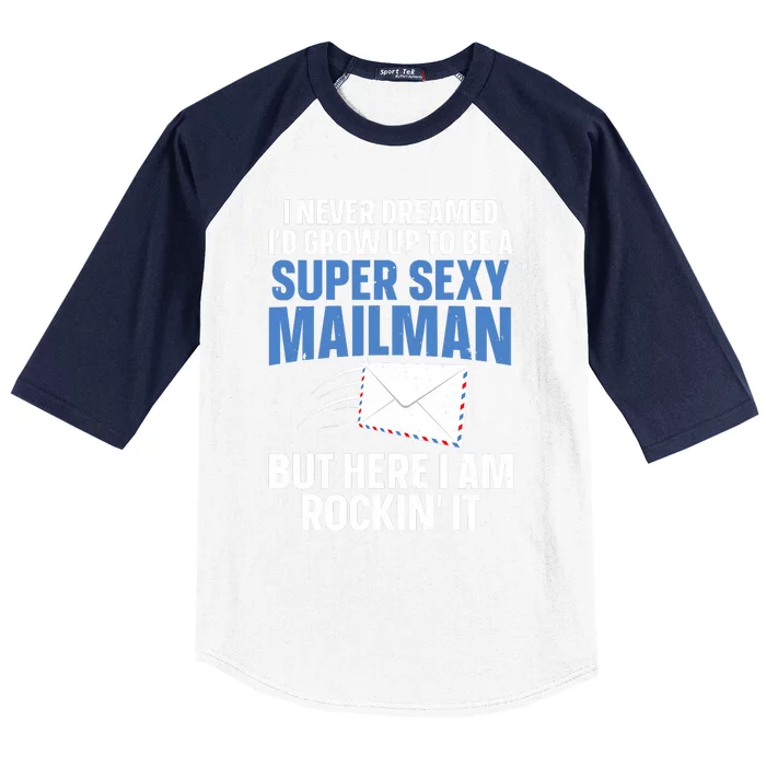 Cool Mailman Art For Postal Worker Post Office Mail Baseball Sleeve Shirt