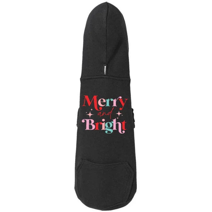 Christmas Merry And Bright Doggie 3-End Fleece Hoodie