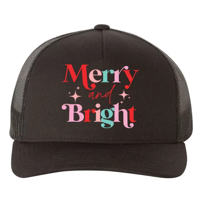 Christmas Merry And Bright Yupoong Adult 5-Panel Trucker Hat