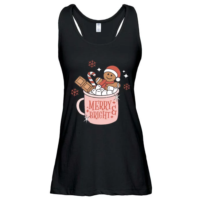 Christmas Merry And Bright Gingerbread Latte Ladies Essential Flowy Tank