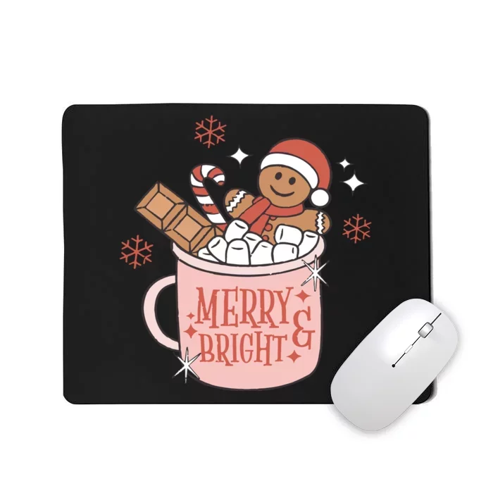 Christmas Merry And Bright Gingerbread Latte Mousepad