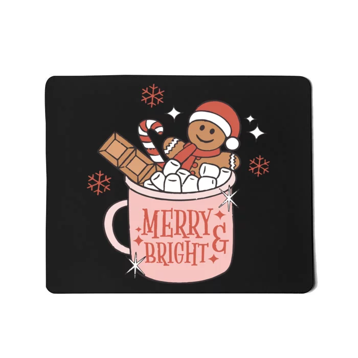 Christmas Merry And Bright Gingerbread Latte Mousepad