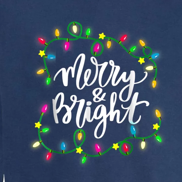 Cute Merry And Bright Christmas Lights Garment-Dyed Sweatshirt