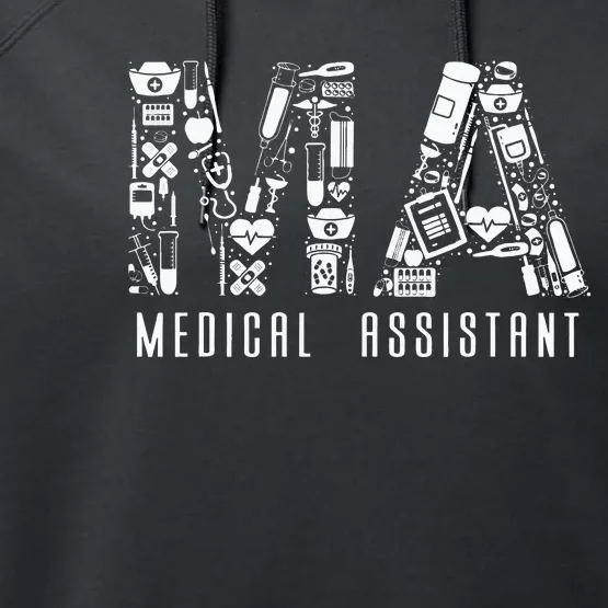 Certified Medical Assistant Cma Performance Fleece Hoodie