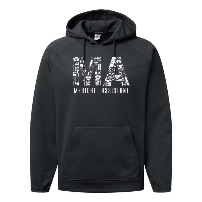 Certified Medical Assistant Cma Performance Fleece Hoodie