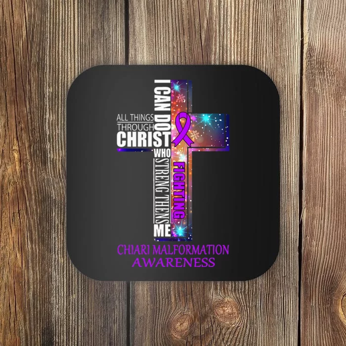 Chiari Malformation Awareness Christmas Gift Coaster