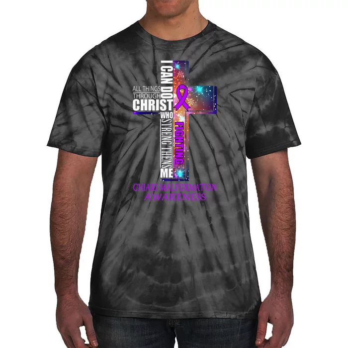 Chiari Malformation Awareness Christmas Gift Tie-Dye T-Shirt