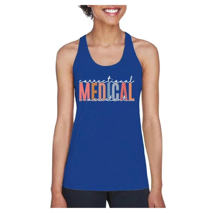 Correctional Medical Assistant Funny Correctional Nurse Gift Women's Racerback Tank