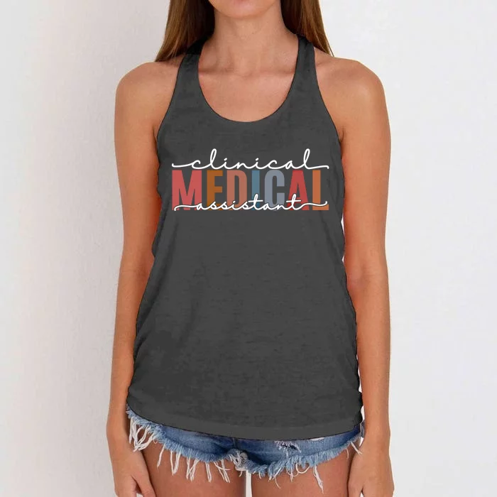 Clinical Medical Assistant Cute Gift Women's Knotted Racerback Tank