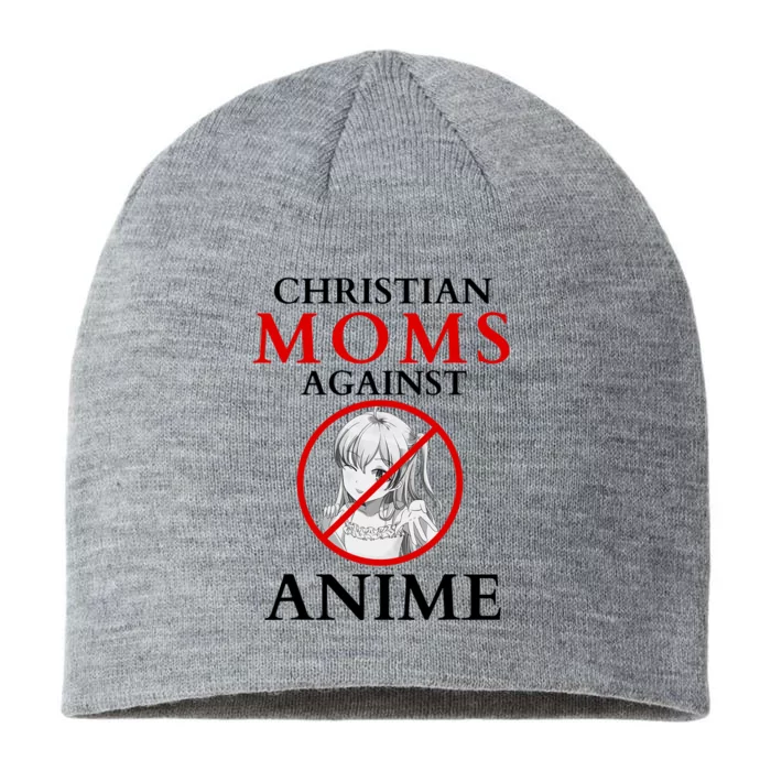 Christian Moms Against Anime Funny 8 1/2in Sustainable Knit Beanie